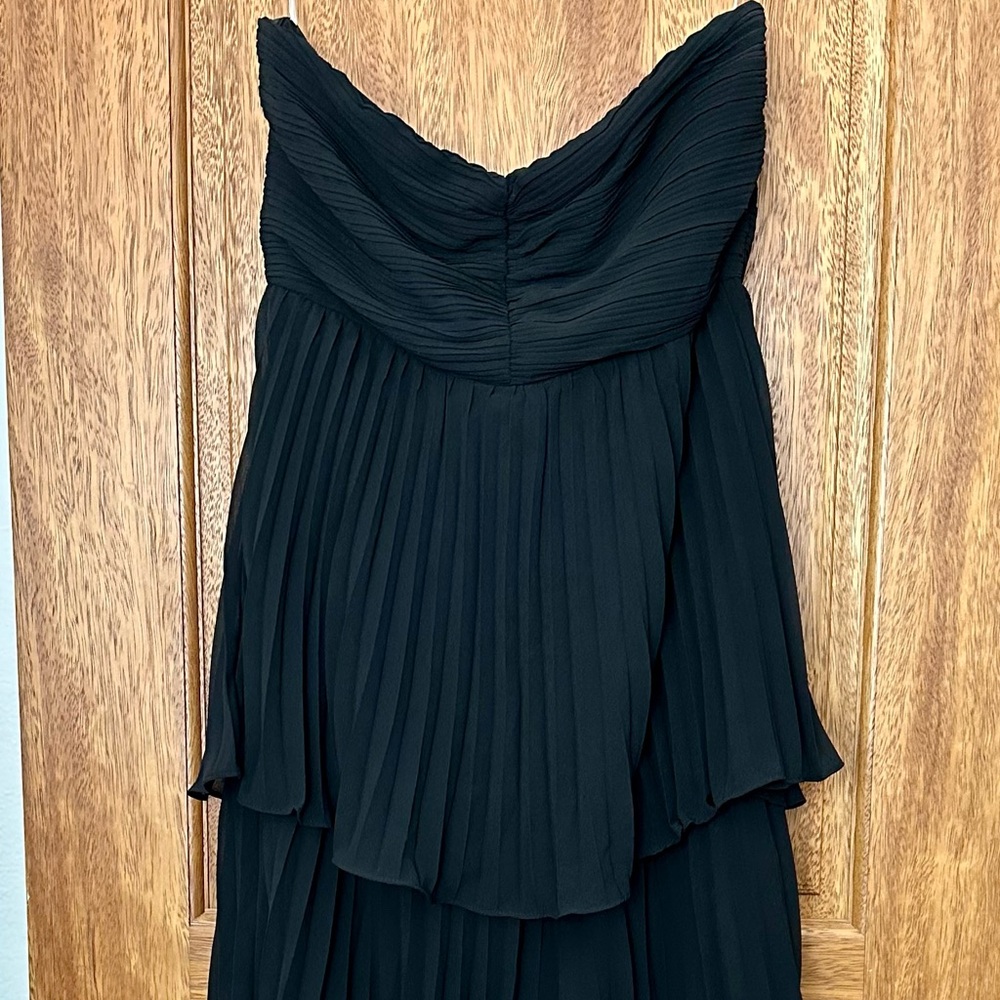 Strapless black formal gown